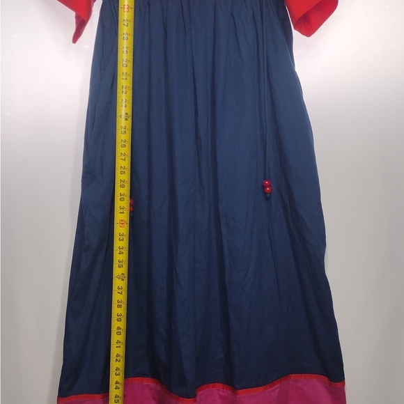 Maj Honolulu Elegant Red and Blue Women's Dress size S/M pre owned Exellent - Picture 7 of 12